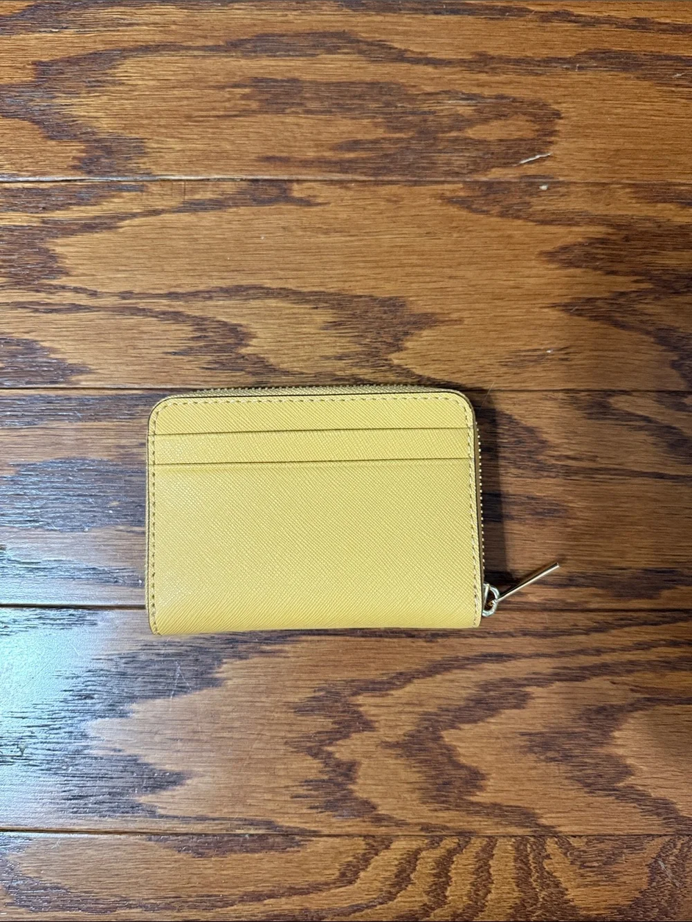 Michael Kors Orange Saffiano Zip Card Case with Gold Logo